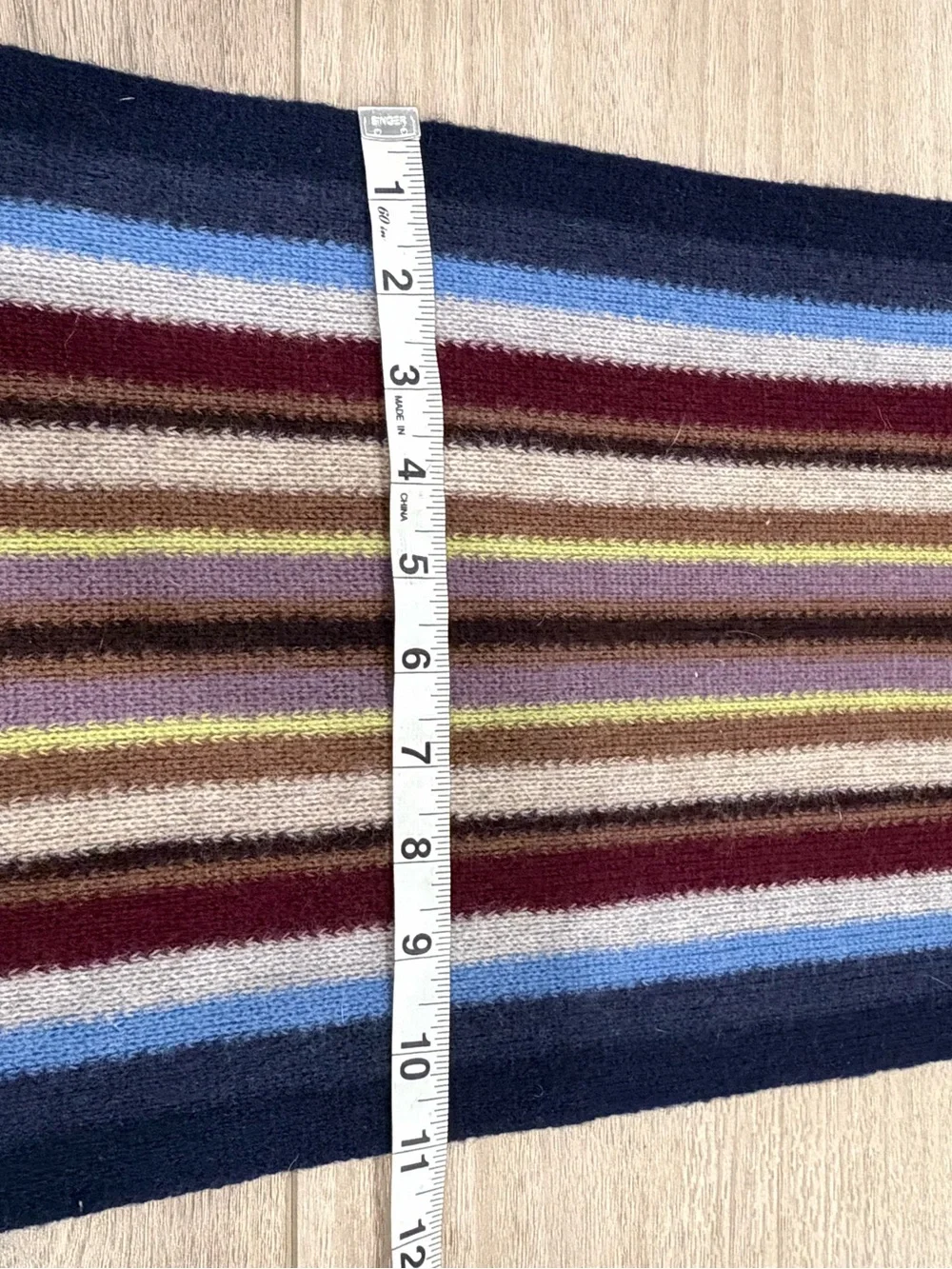 Paul Smith Signature Multi-Stripe Wool Scarf Made In Germany